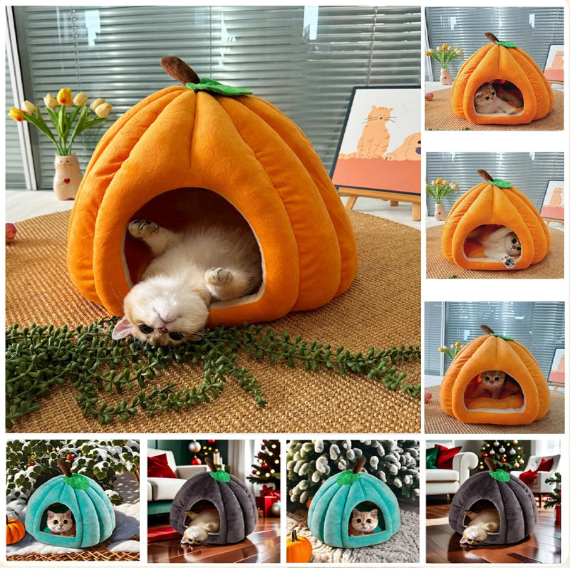 3D Pumpkin Pet House™ - Warm Winter Cat & Dog Bed