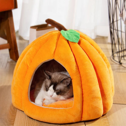 3D Pumpkin Pet House™ - Warm Winter Cat & Dog Bed
