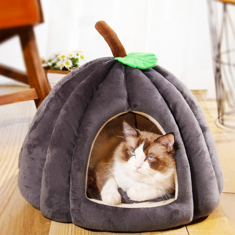 3D Pumpkin Pet House™ - Warm Winter Cat & Dog Bed